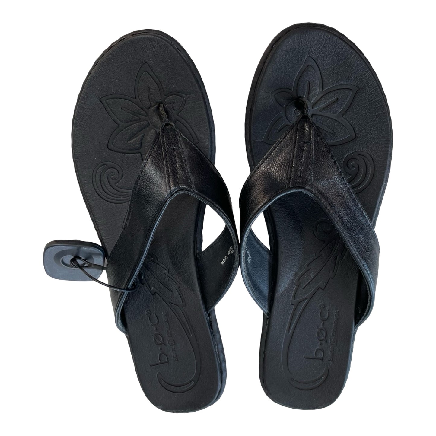 Sandals Flip Flops By Boc In Black, Size:9.5