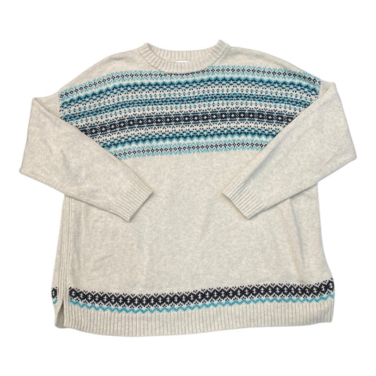 Sweater By J. Jill In Blue & Cream, Size:L