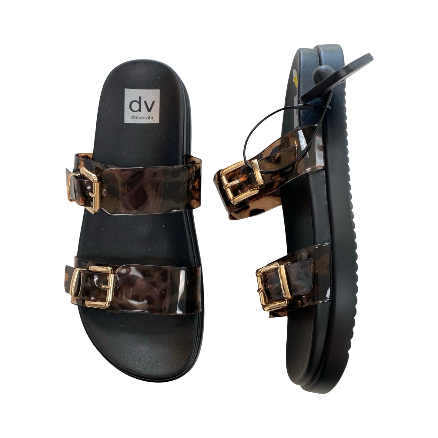 Sandals Flats By Dolce Vita In Animal Print, Size:9