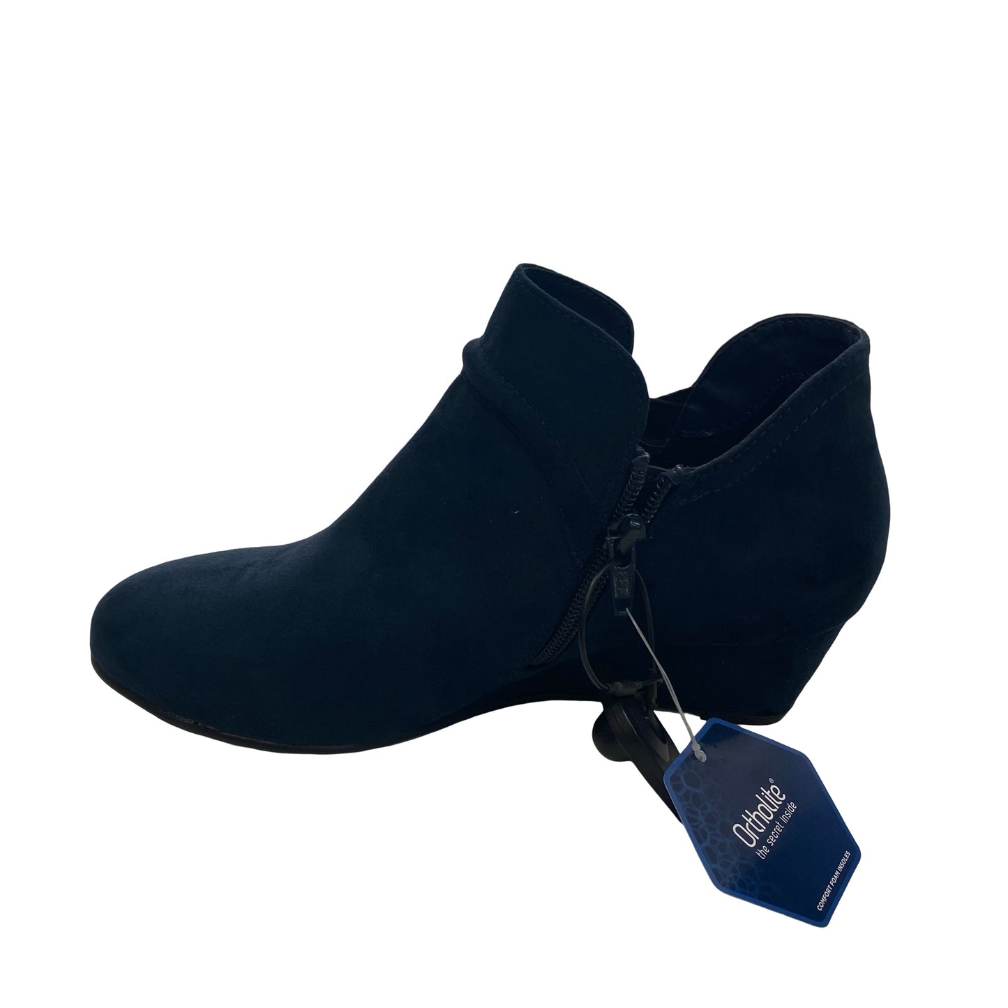 Boots Ankle Heels By Croft And Barrow In Navy, Size:7.5