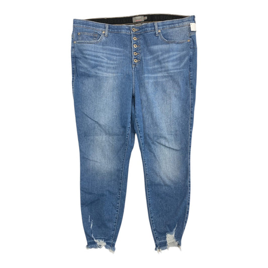 Jeans Skinny By Torrid In Blue Denim, Size:24