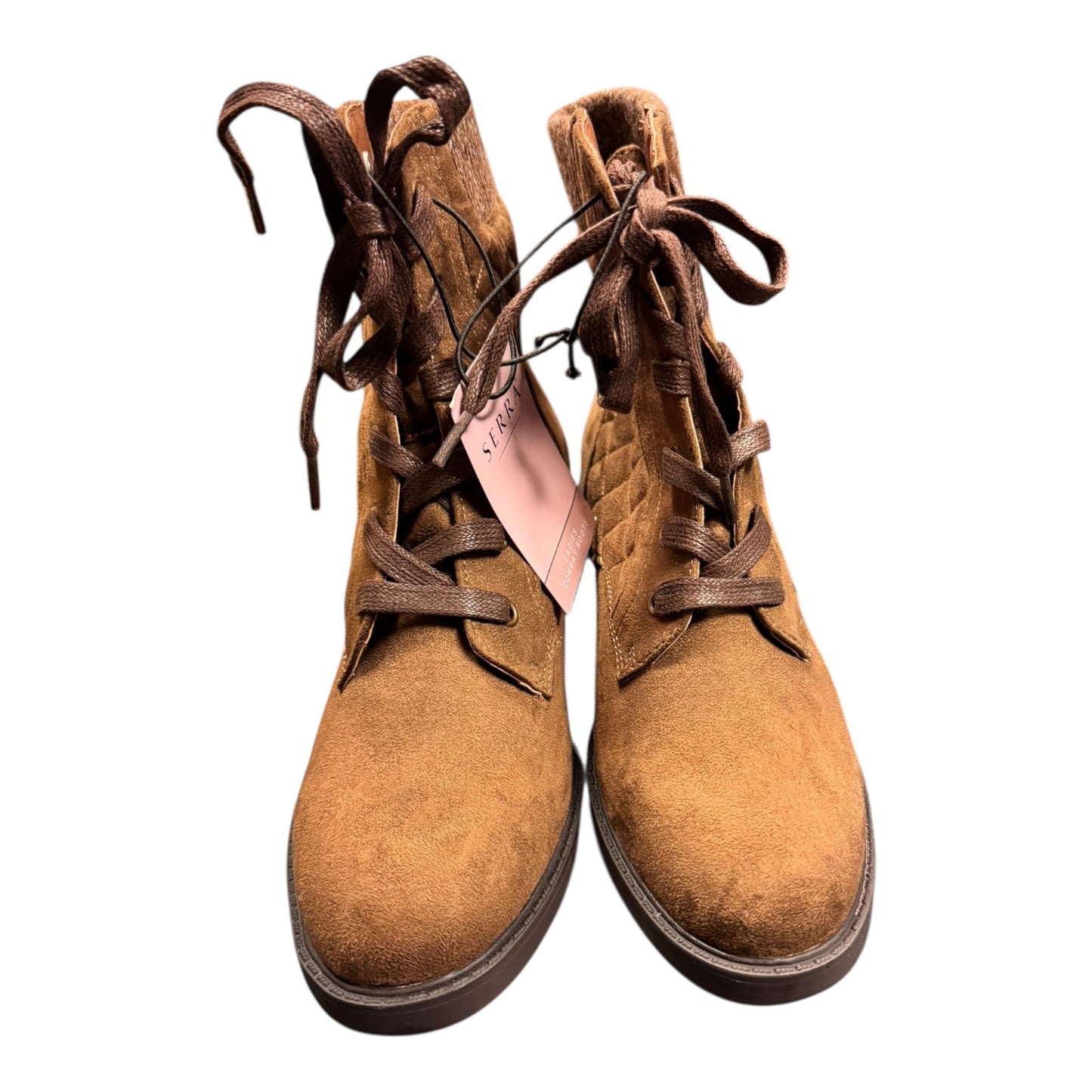 Boots Ankle Flats By Serra In Brown, Size:8