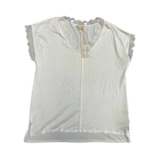 Top Ss By Hem & Thread In White, Size:M