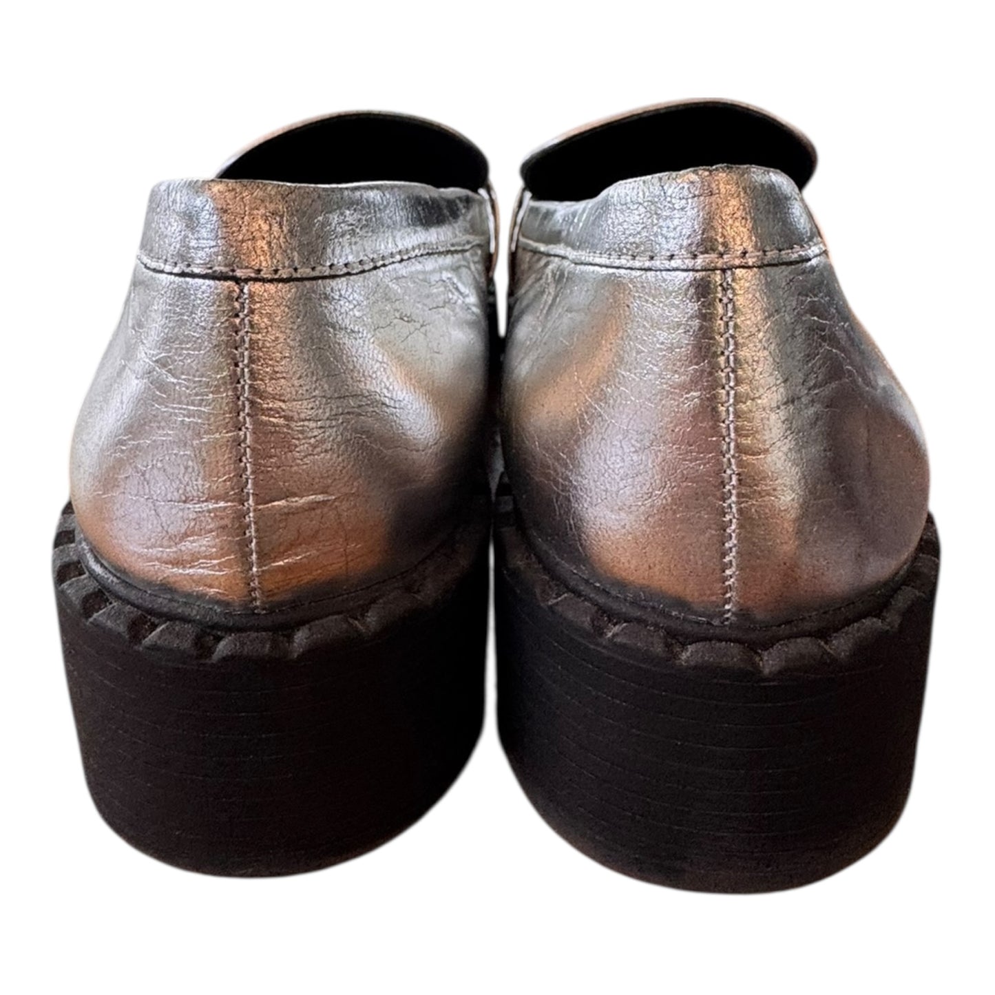 Shoes Heels Block By Vince Camuto In Silver, Size:9