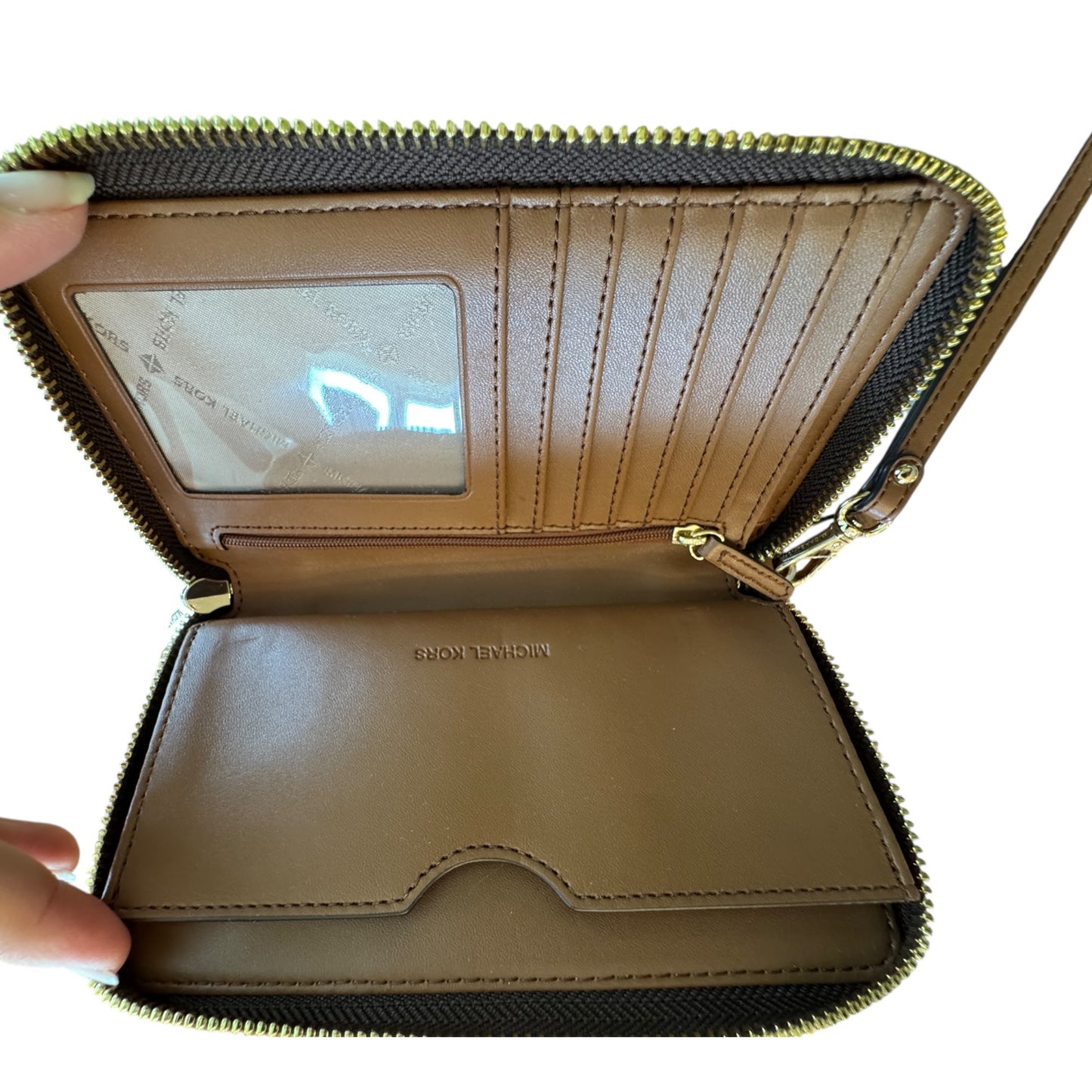Wristlet Designer By Michael Kors In Brown, Size:Medium