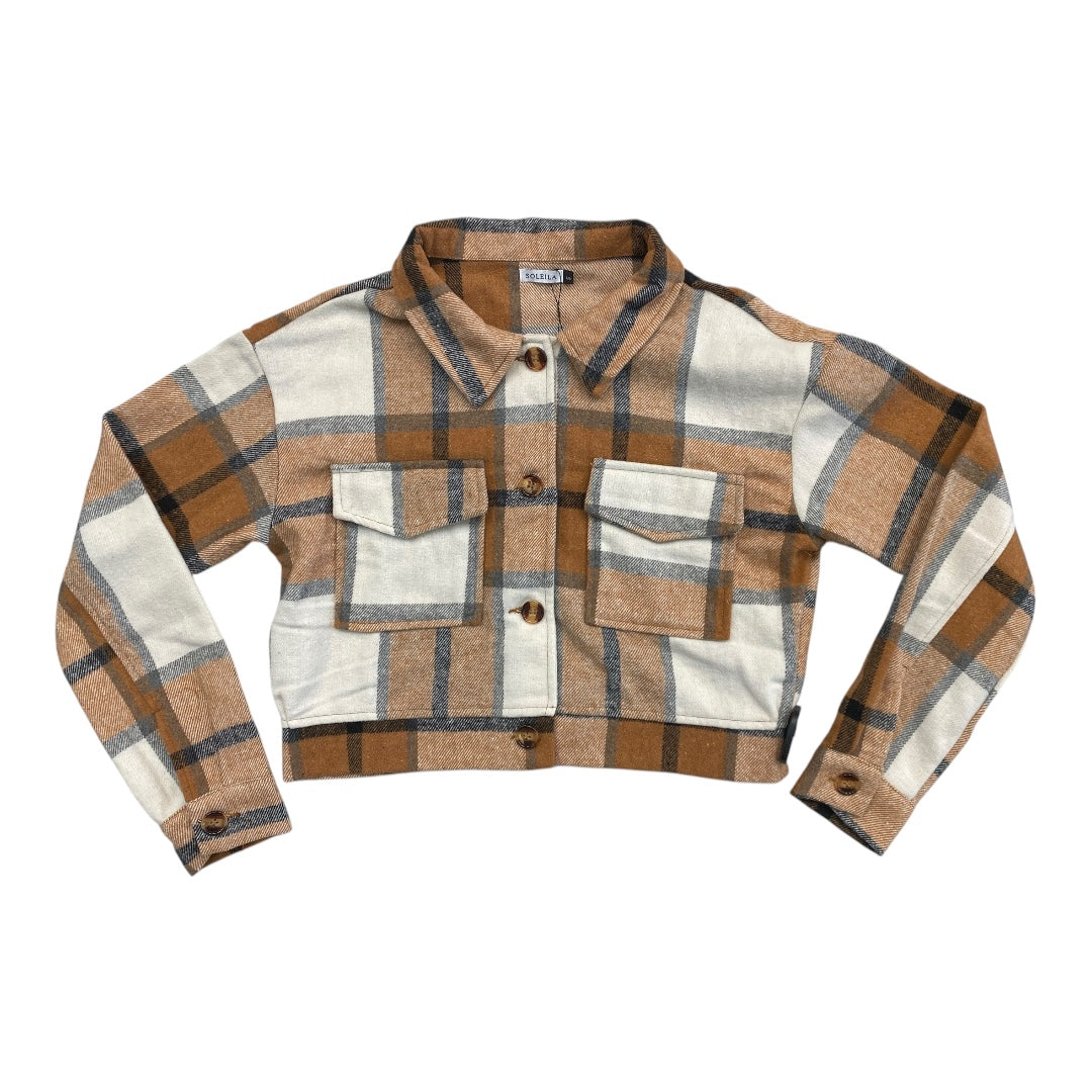 Jacket Shirt By Cmc In Plaid Pattern, Size:S