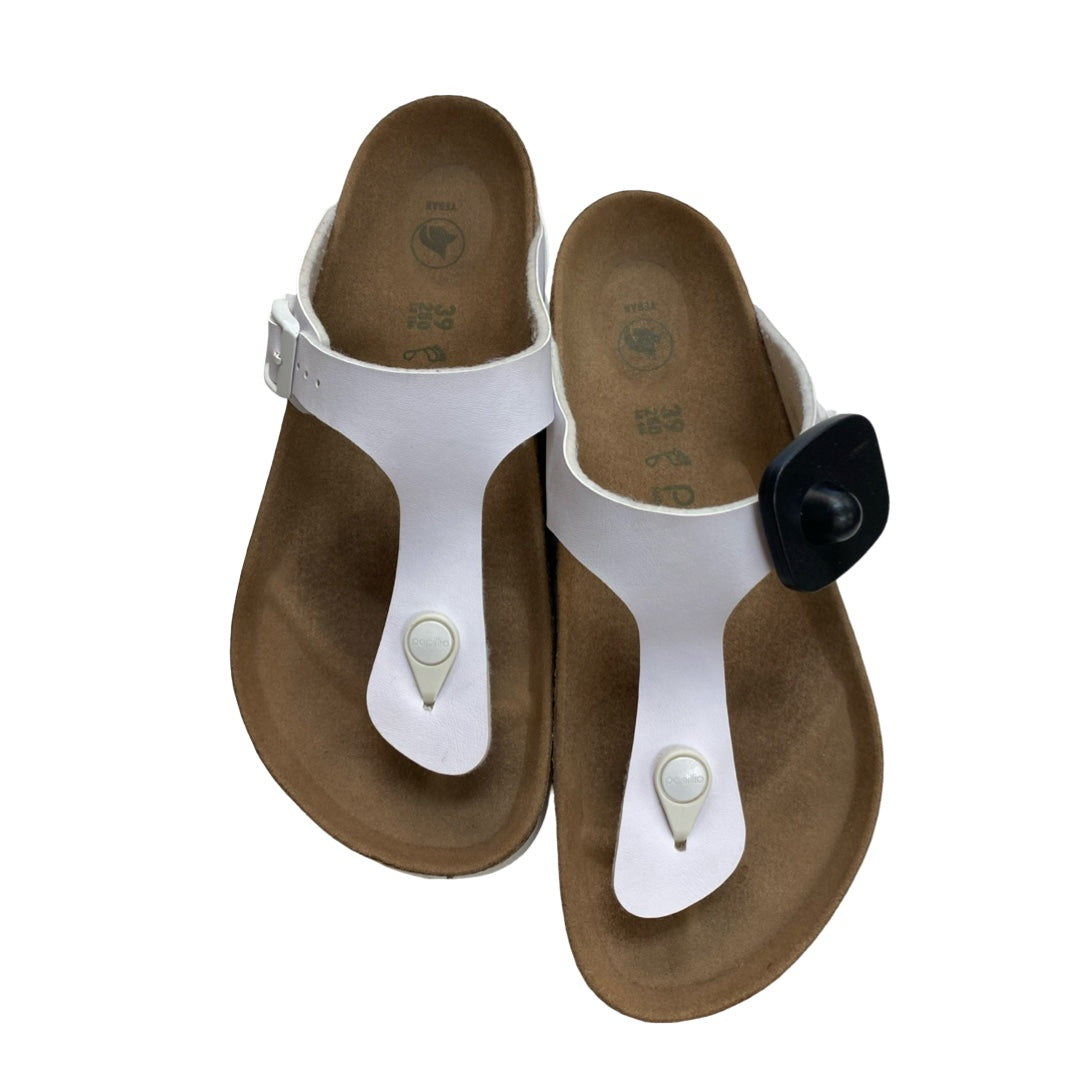 Sandals Designer By Birkenstock In White, Size:8
