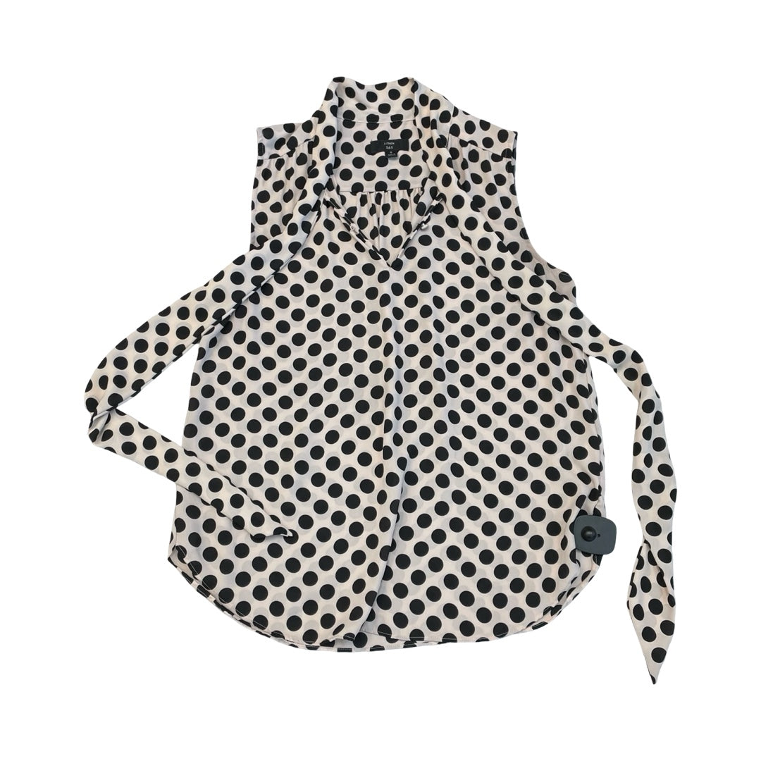Top Sleeveless By J. Crew In Polkadot Pattern, Size:S
