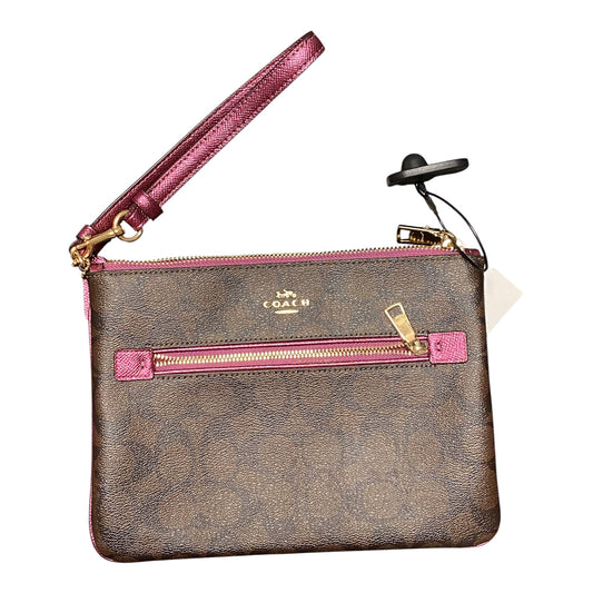 Wristlet Designer By Coach In Brown & Purple, Size:Medium