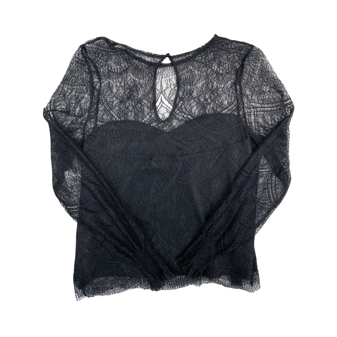 Top Ls By Cupcakes And Cashmere In Black, Size:Xs