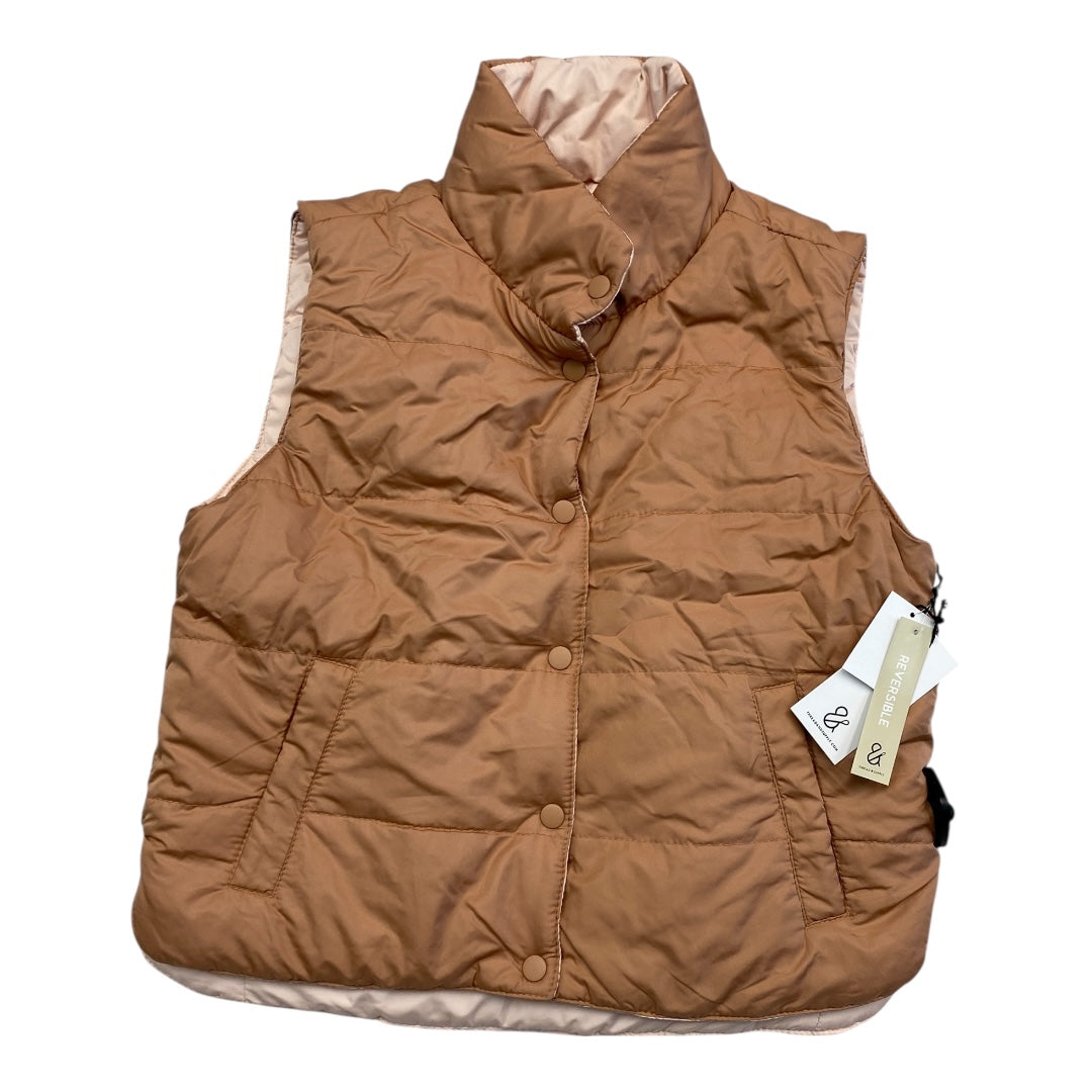 Vest Puffer & Quilted By Thread And Supply In Brown & Pink, Size:Xs