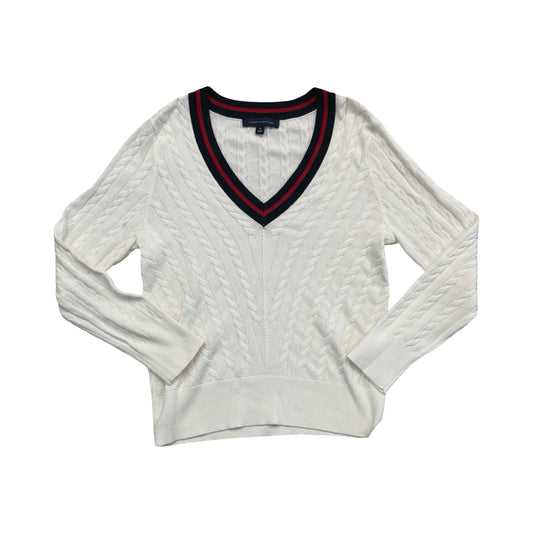 Sweater By Tommy Hilfiger In Blue Red & White, Size:M