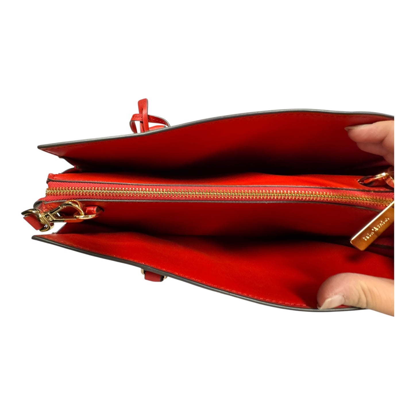 Handbag Designer By Michael Kors In Red, Size:Medium