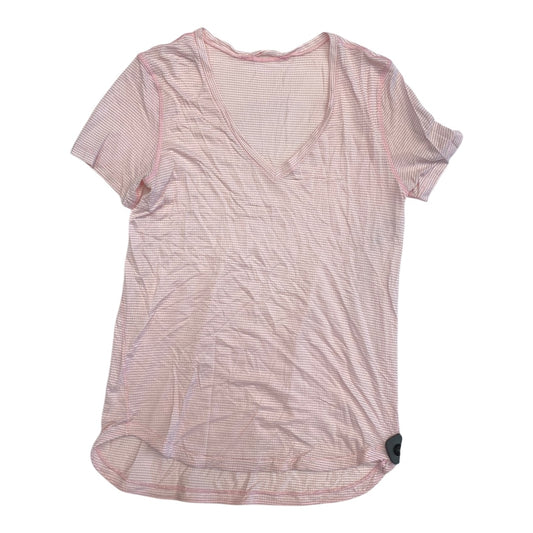 Athletic Top Ss By Lululemon In Pink, Size:10