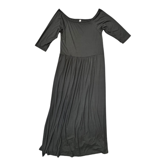 Dress Casual Maxi By 24SEVEN In Black, Size:1X