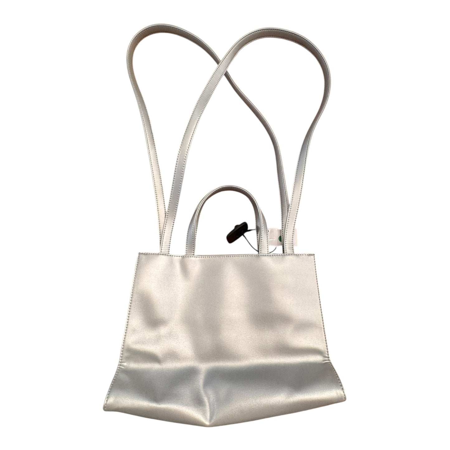 Handbag Designer By Telfar In Silver, Size:Medium