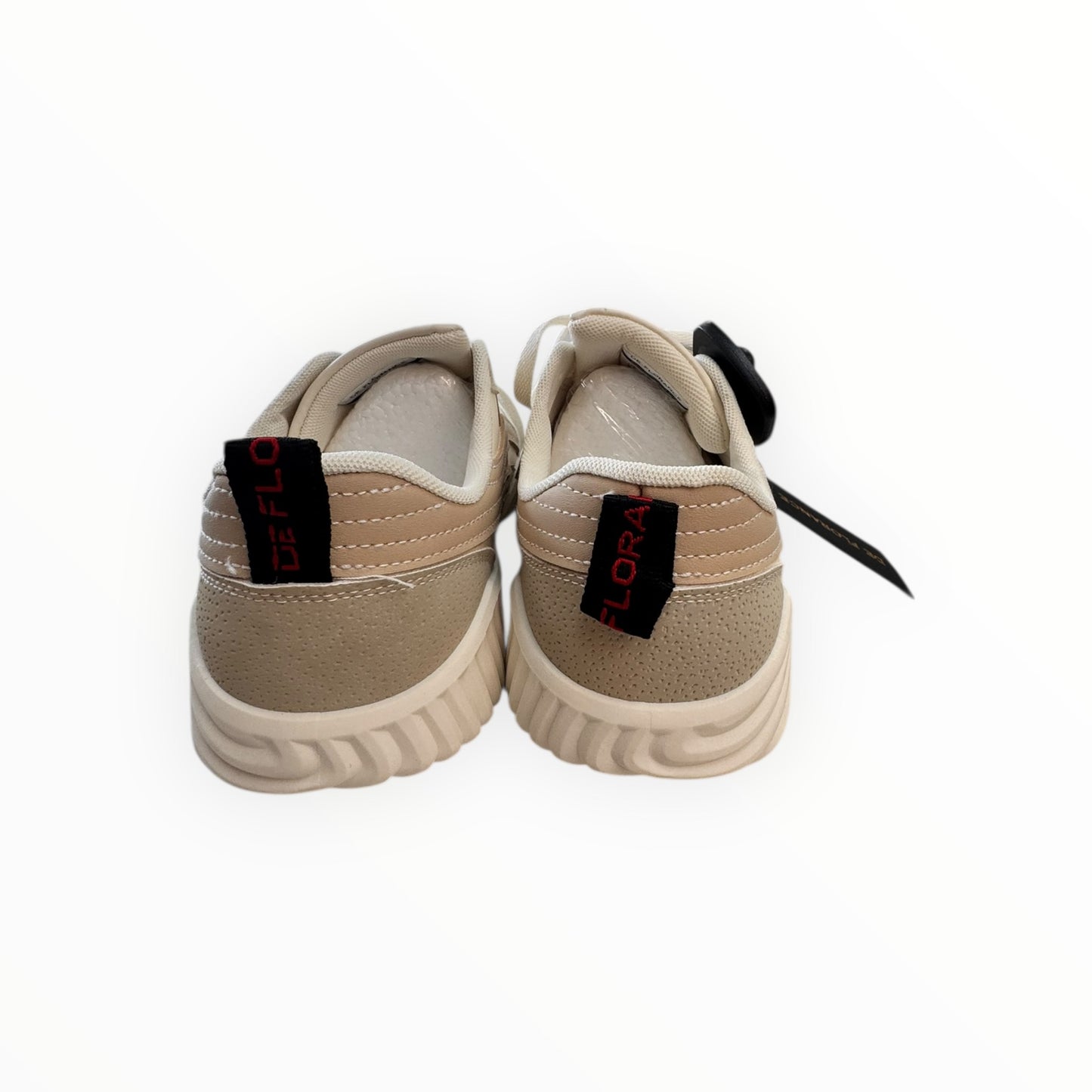 Shoes Sneakers By DE FLORANCE In Tan & White, Size:8.5