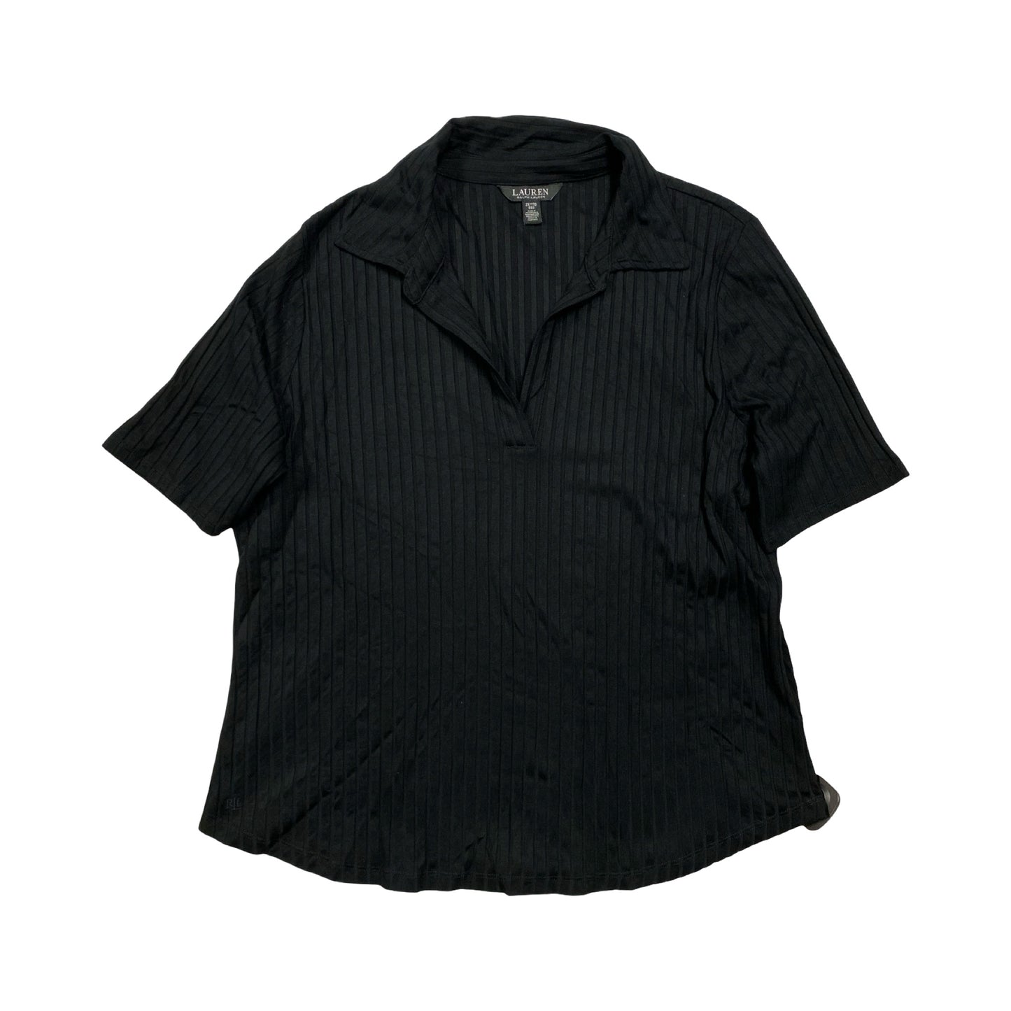 Top Ss By Lauren By Ralph Lauren In Black, Size:2X