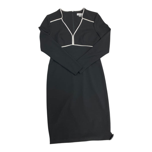 Dress Party Midi By Calvin Klein In Black & White, Size:4