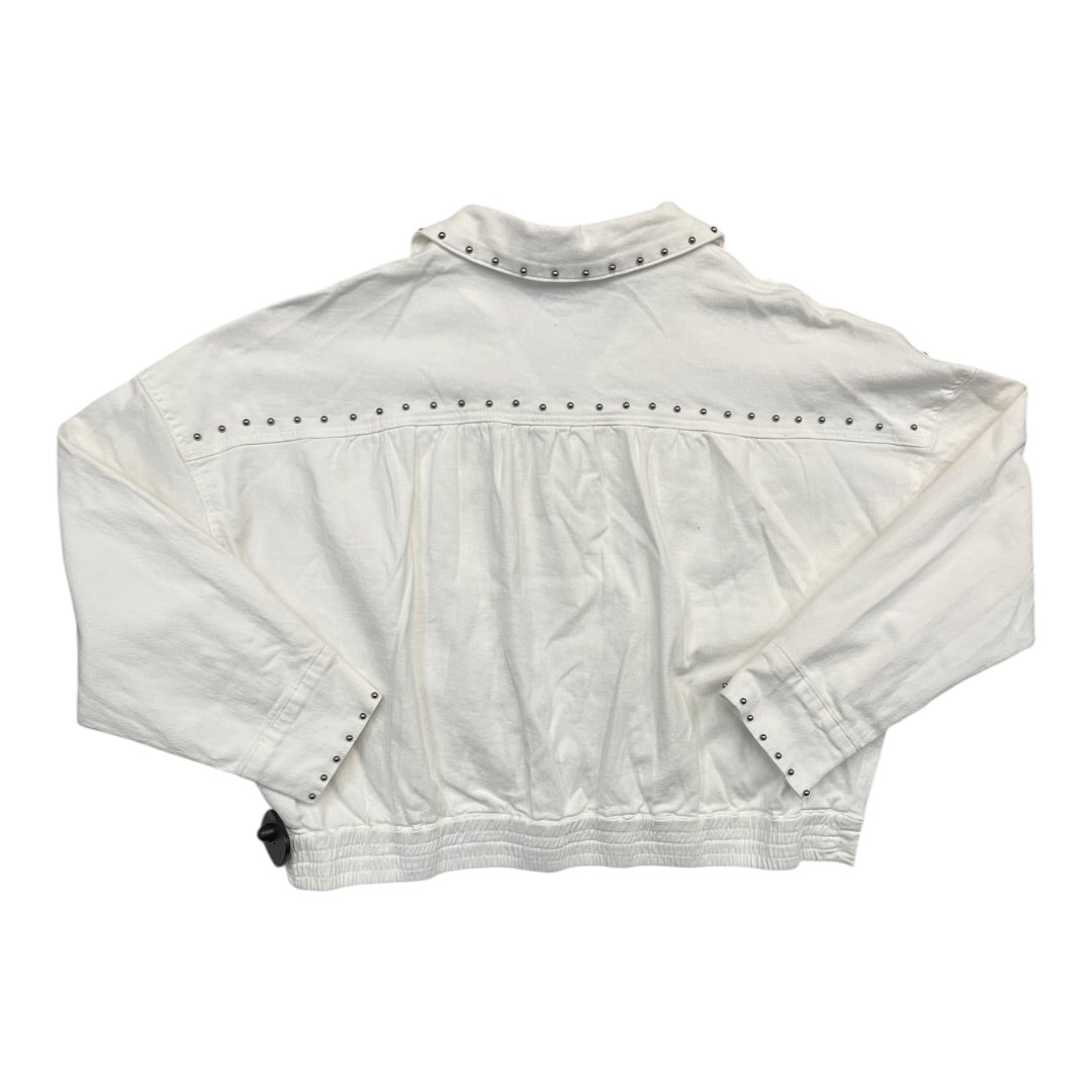 Jacket Denim By Ee Some In White Denim, Size:M