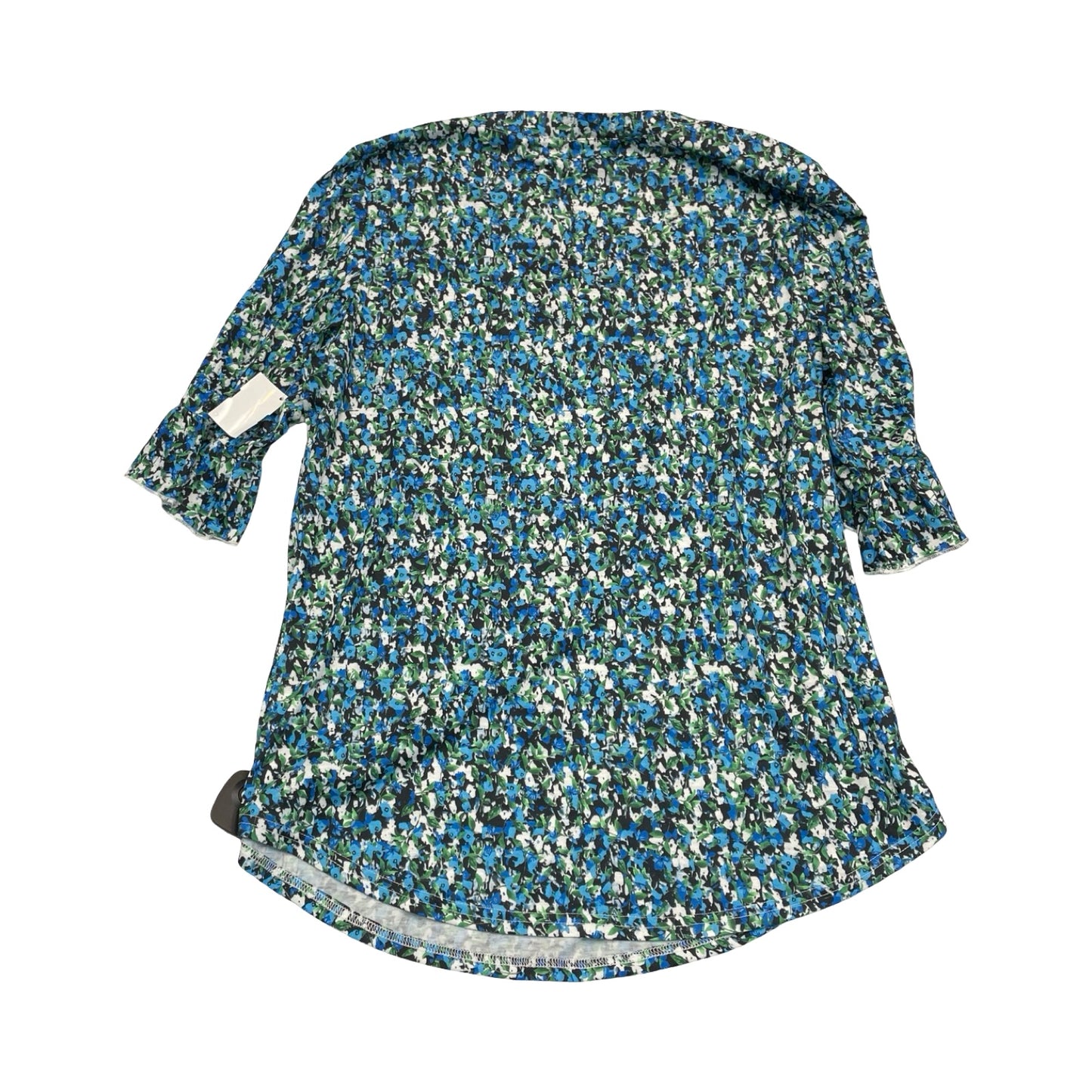 Top 3/4 Sleeve By Clothes Mentor In Blue & Green, Size:L