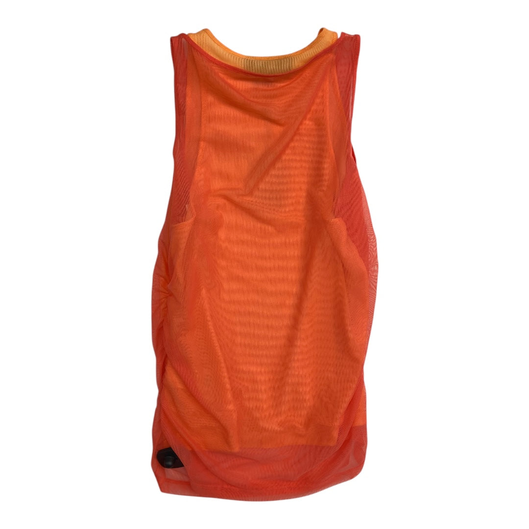 Top Sleeveless By Dkny In Orange, Size:S