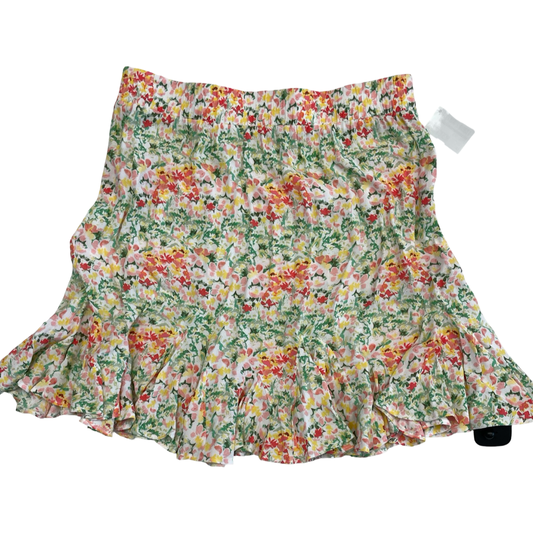 Skirt Midi By Loft In Floral Print, Size:L