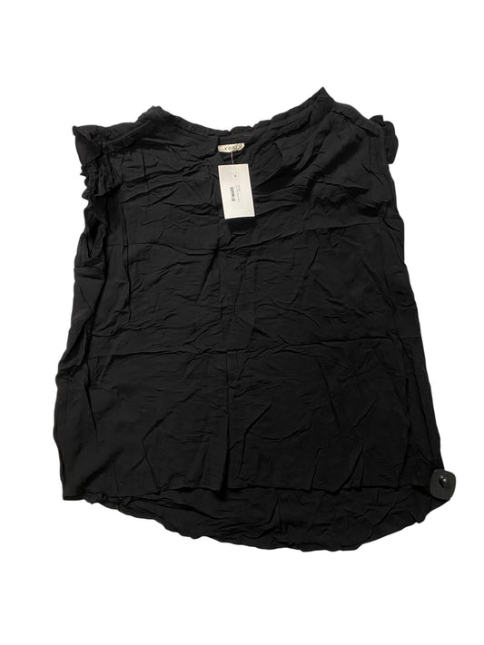 Top Sleeveless By Kori America In Black, Size:1X