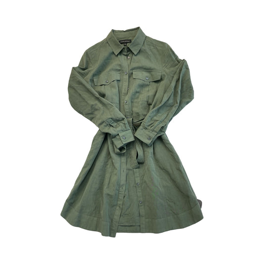 Dress Casual Midi By Banana Republic In Green, Size:6