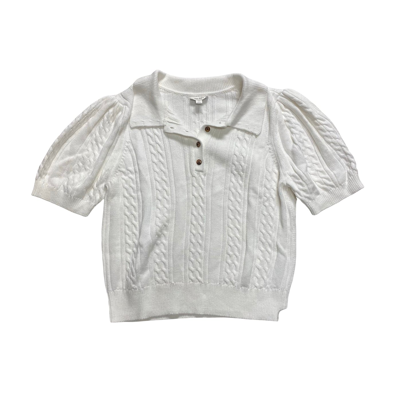 Sweater Ss By On 34Th In White, Size:Xxl