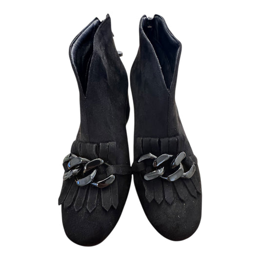 Boots Ankle Heels By Clothes Mentor In Black, Size:7.5