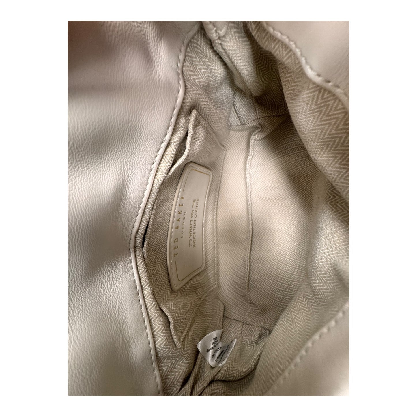 Handbag Designer By Ted Baker In Cream, Size:Small