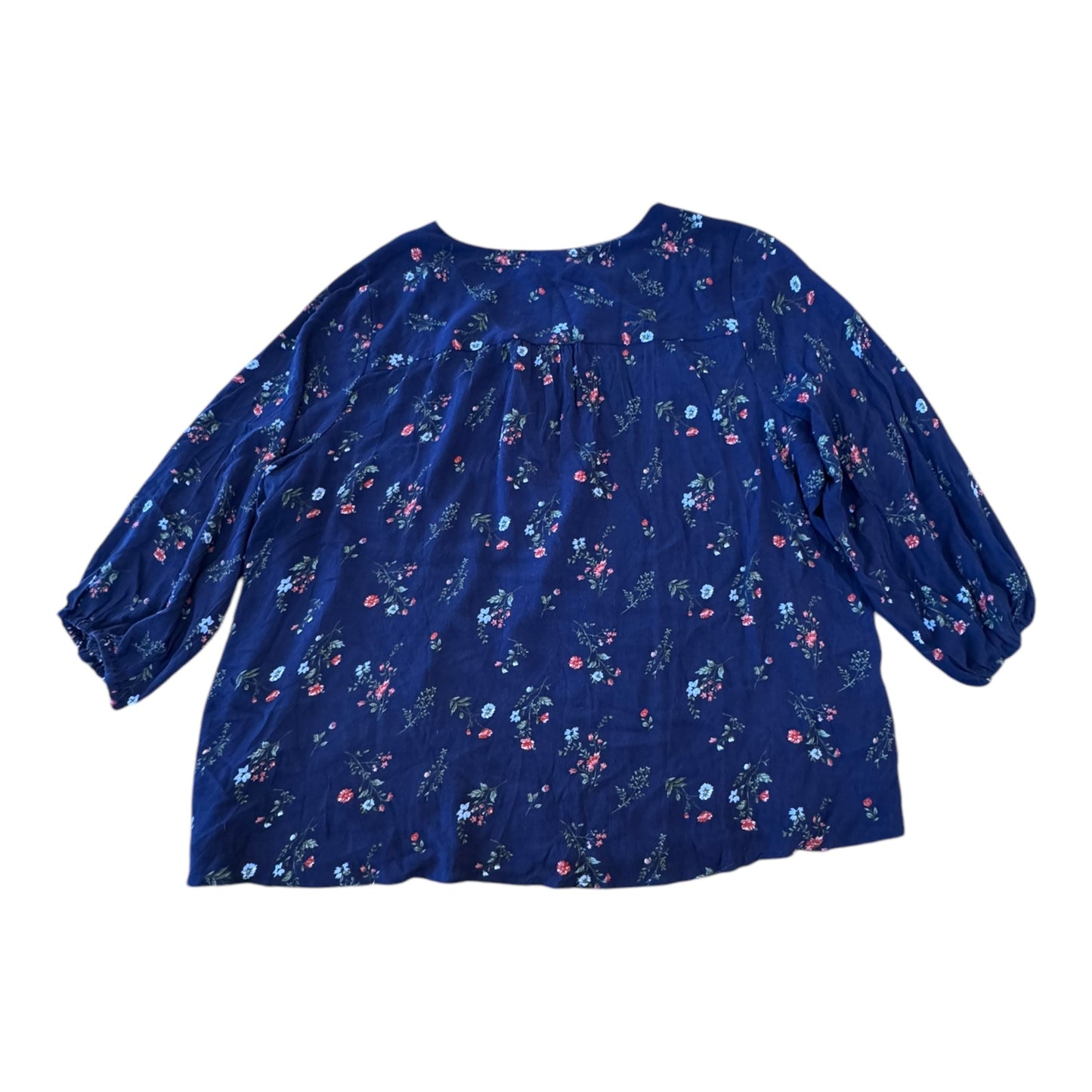 Top 3/4 Sleeve By Skies Are Blue In Multi, Size:2X