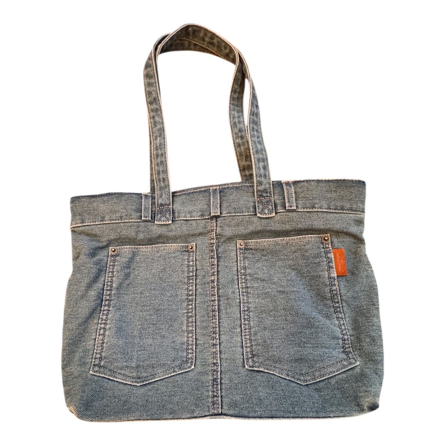 Handbag Designer By Patricia Nash In Blue Denim, Size:Medium
