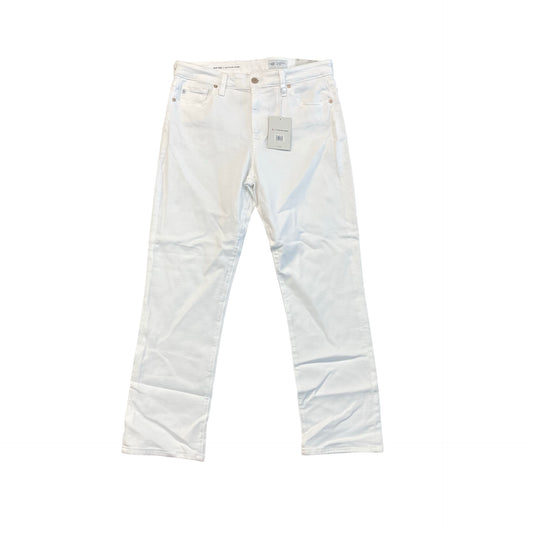 Jeans Straight By Ag Jeans In White, Size:14