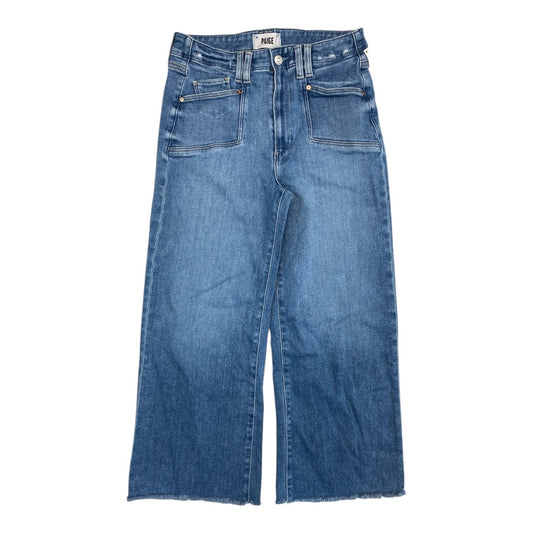 Jeans Wide Leg By Paige In Blue Denim, Size:6