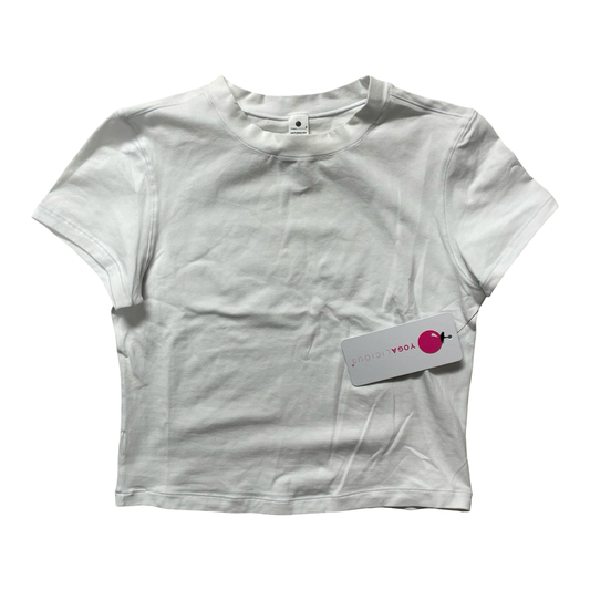 Athletic Top Ss By Yogalicious In White, Size:M