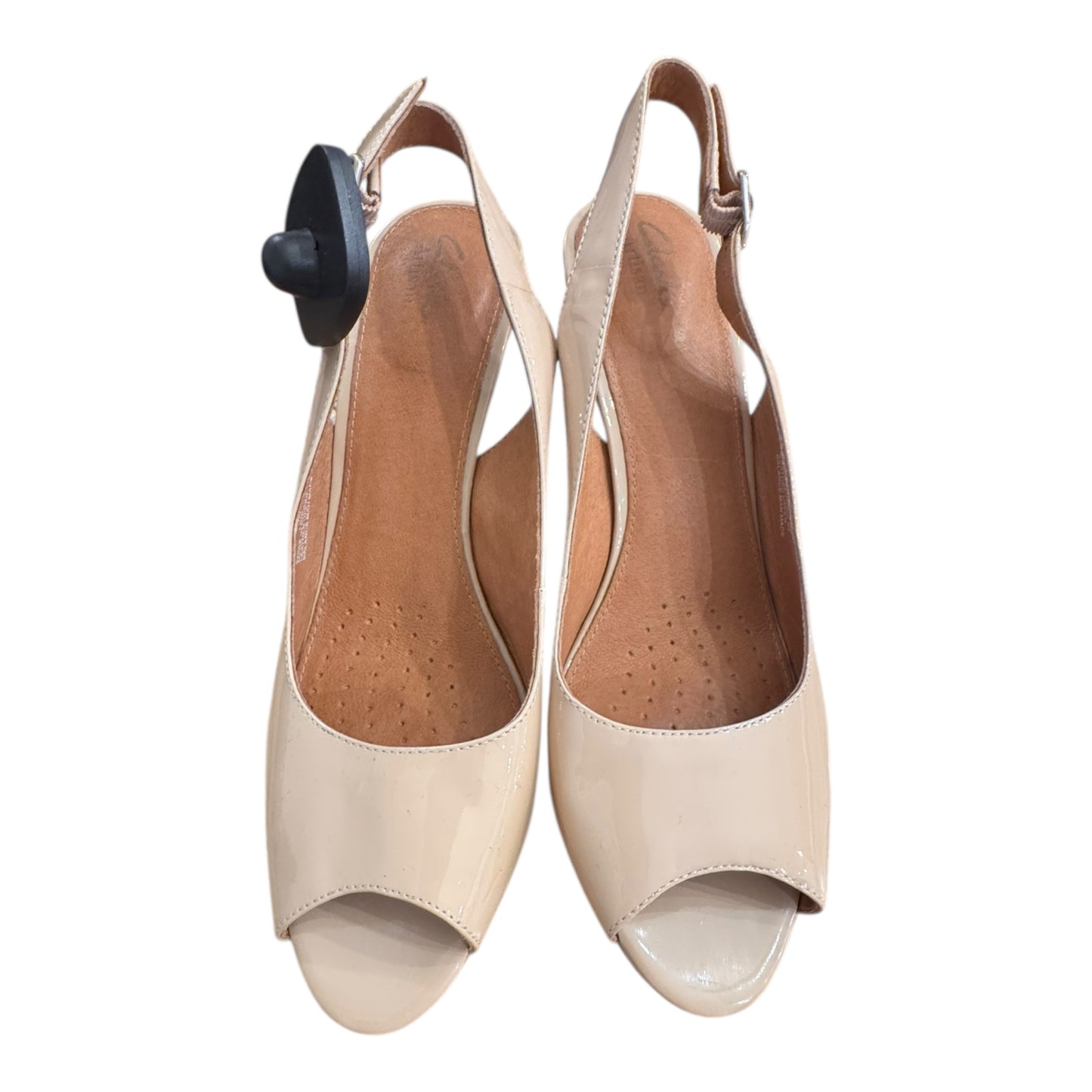 Shoes Heels Block By Clarks In Beige, Size:10