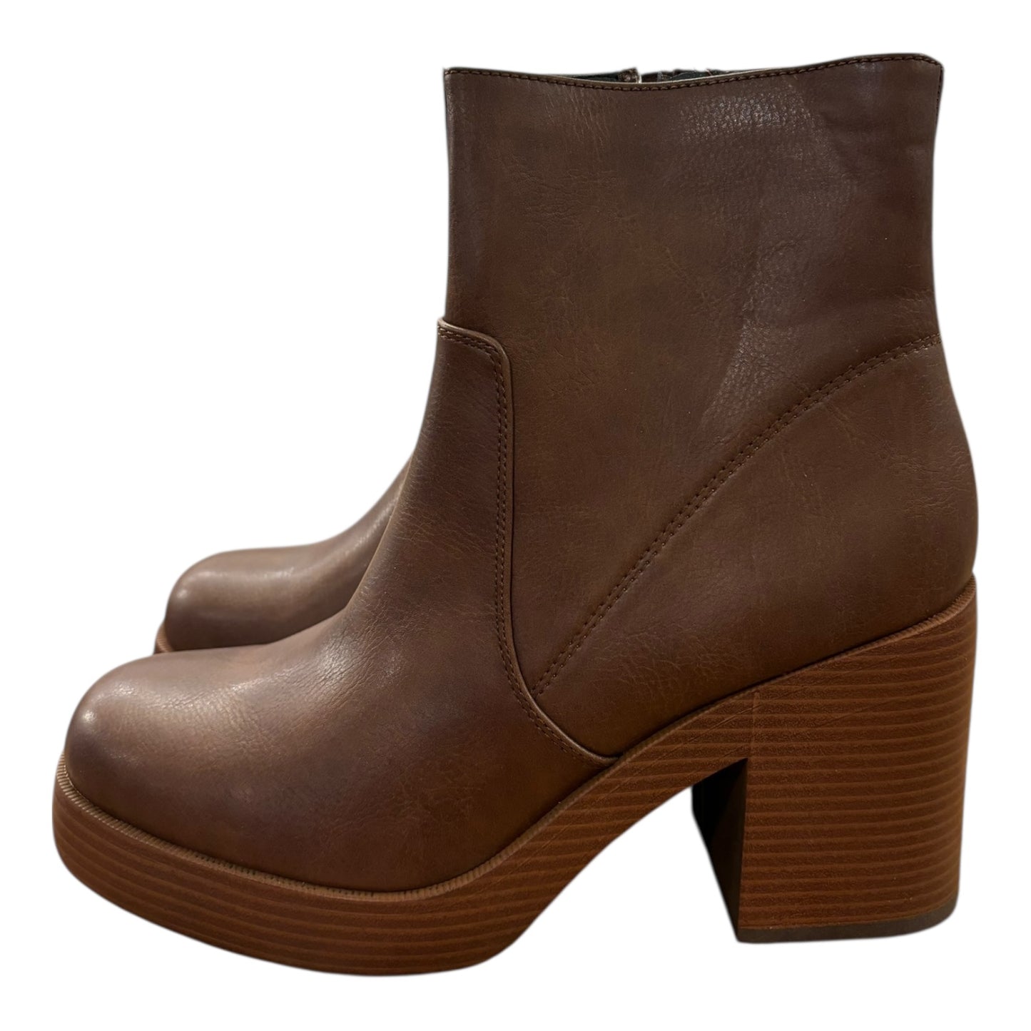 Boots Ankle Heels By Dirty Laundry In Brown, Size:10
