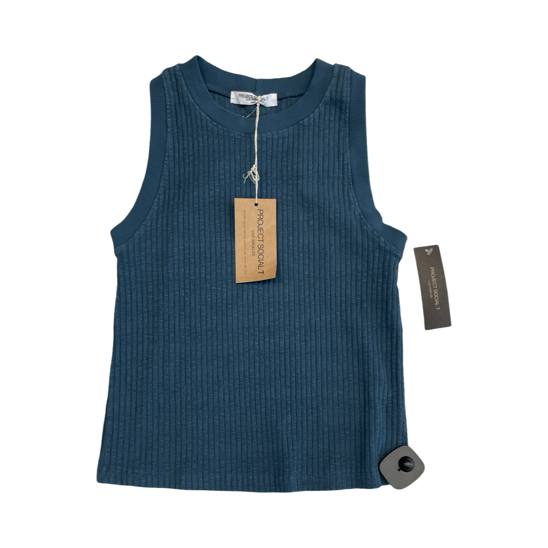 Top Sleeveless By Project Social Tee In Blue, Size:S