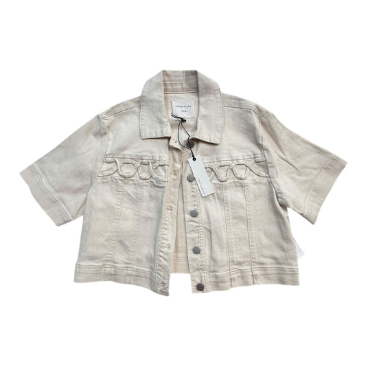 Jacket Denim By Habitual In Cream Denim, Size:M