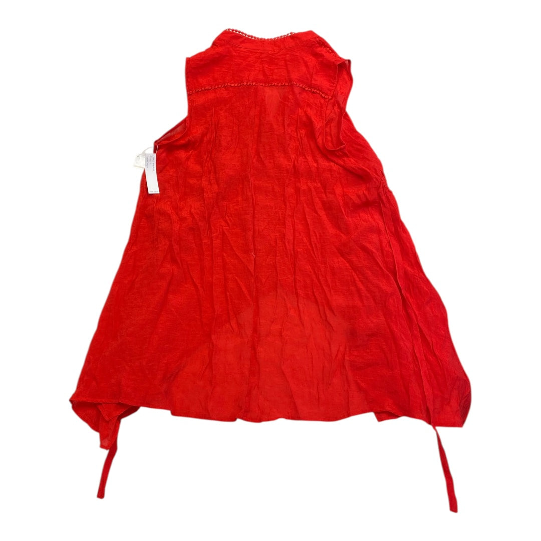 Top Sleeveless By Zac And Rachel In Red, Size:1X