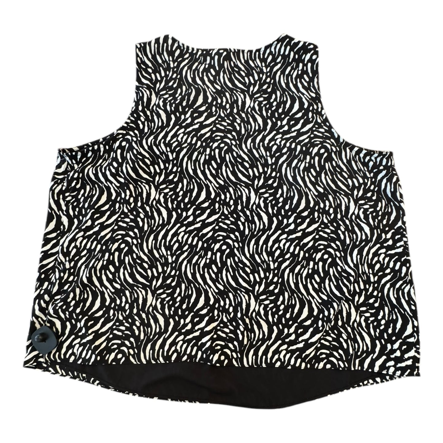Top Sleeveless By Nine West In Black & White, Size:2X