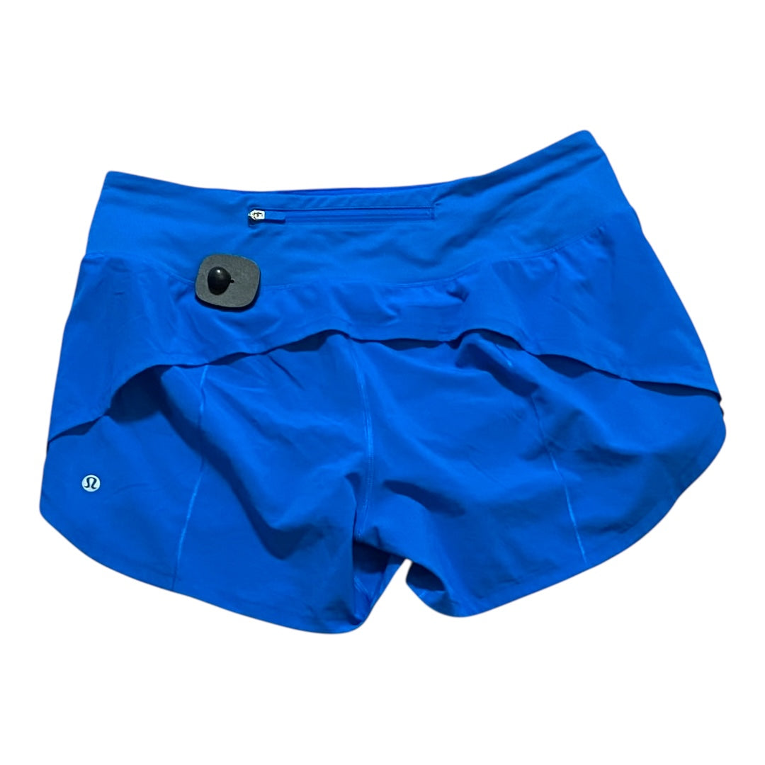 Athletic Shorts By Lululemon In Blue, Size:8