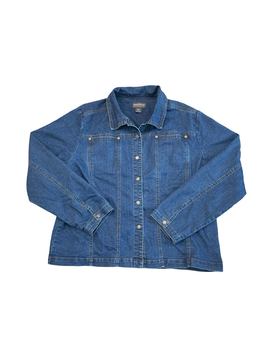 Jacket Denim By Woolrich In Blue Denim, Size:Xl