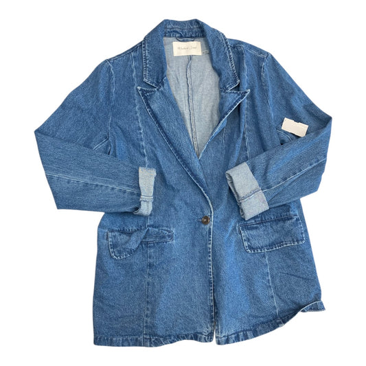 Blazer By Mustard Seed In Blue Denim, Size:M