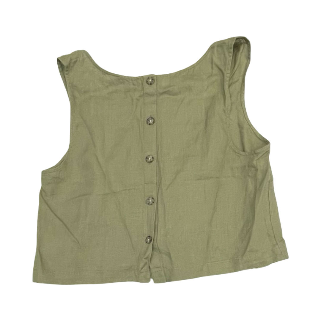 Top Sleeveless By J. Crew In Green, Size:L