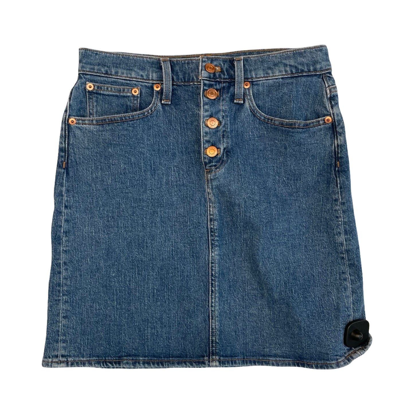 Skirt Midi By J. Crew In Blue Denim, Size:2
