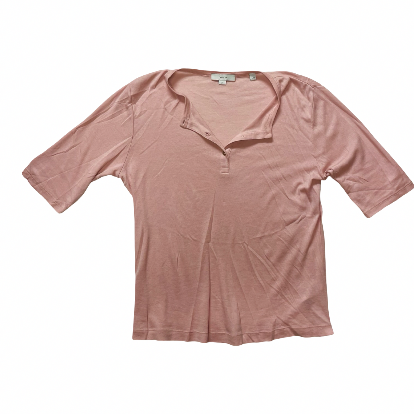 Top Ss Designer By Vince In Pink, Size:L