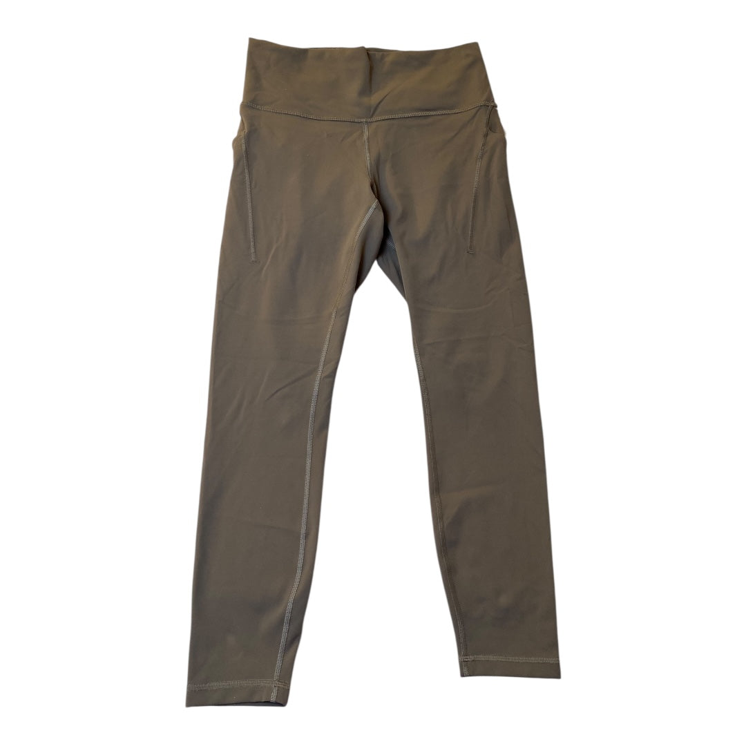 Athletic Leggings By Lululemon In Green, Size:10